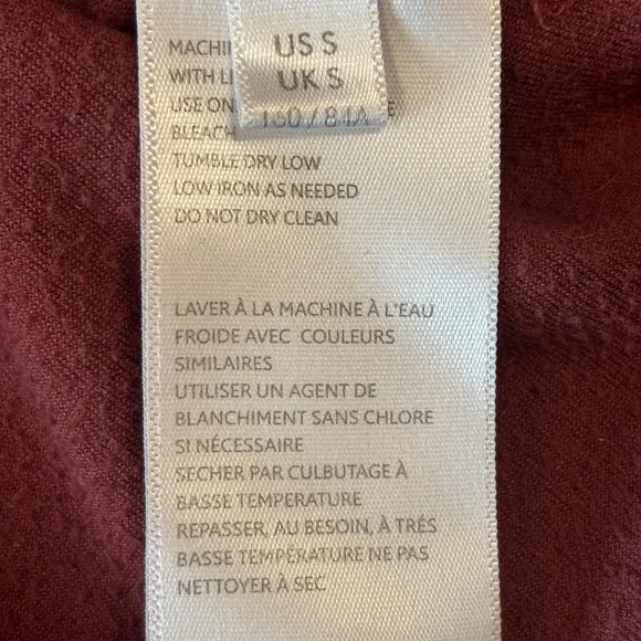 Standard Cloth Velour Maroon Long Sleeve Polo for Men - Picture 4 of 8